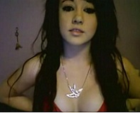 Emo teen shows her big tits and masturbates online