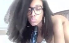 Ebony glasses webcam