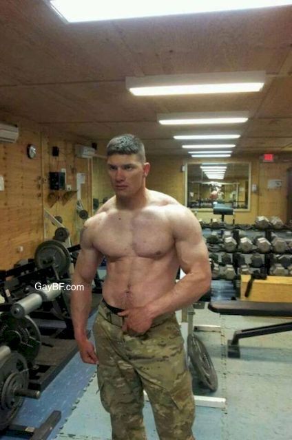 Military men nude massaged
