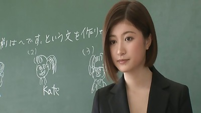 Japanese short hair schoolgirl