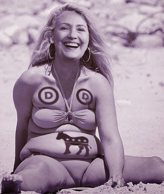 Clinton hillary fat woman in a bathing suit