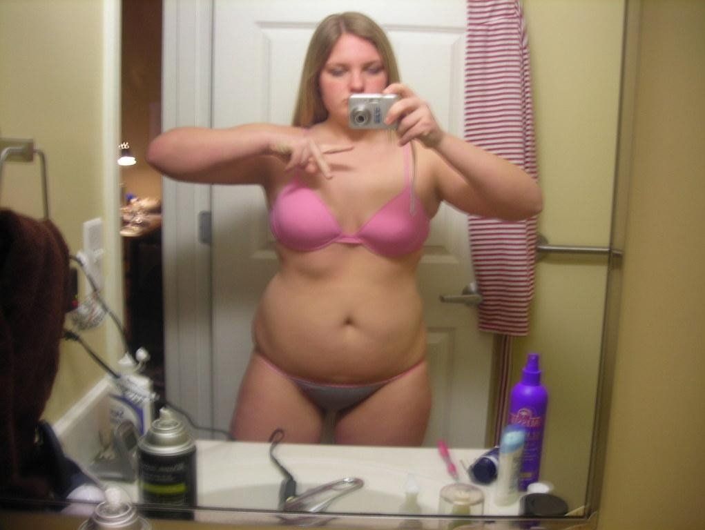 Nude mirror fat girls image pic