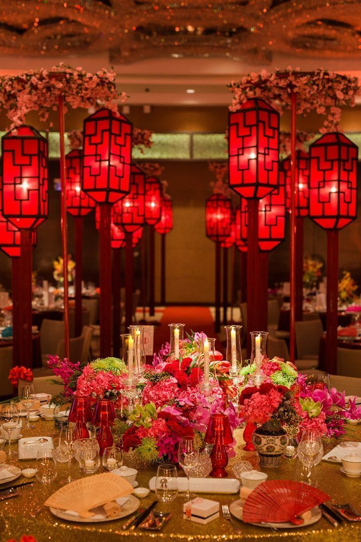Asian red decorating