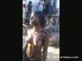 Black women fighting naked