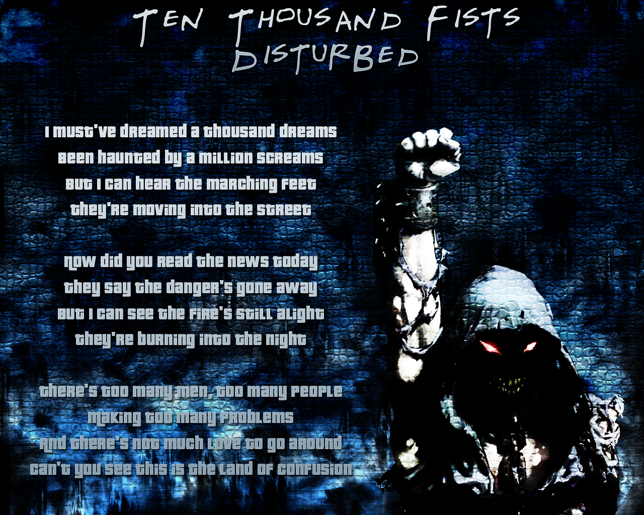 Album disturbed fist lyric ten thousand BBW