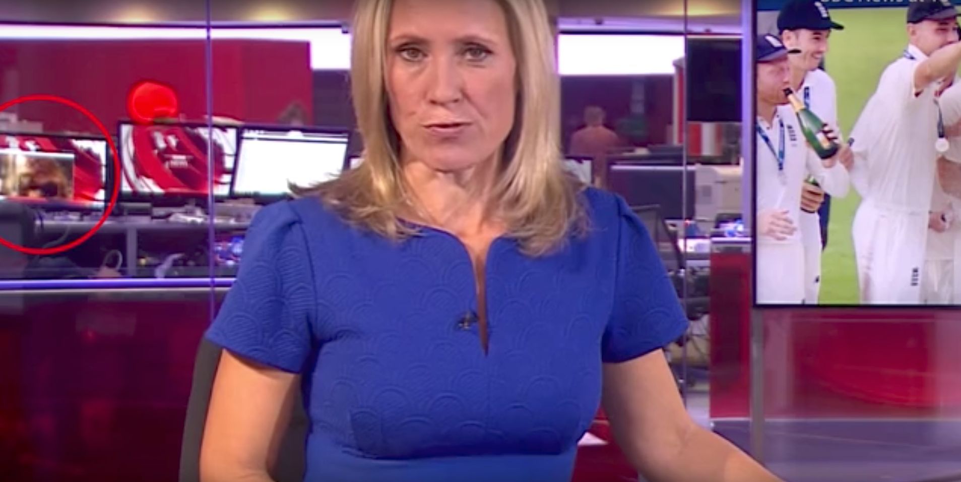 News reporter boob