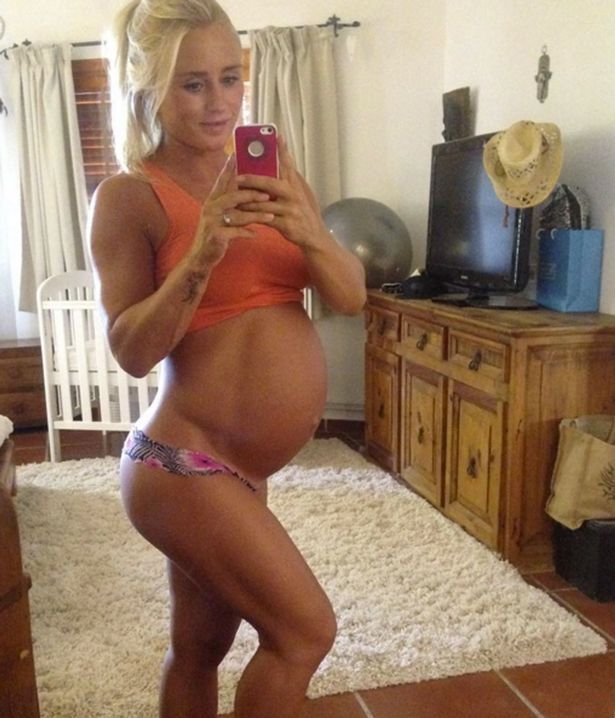 Hot pregnant girl mirror