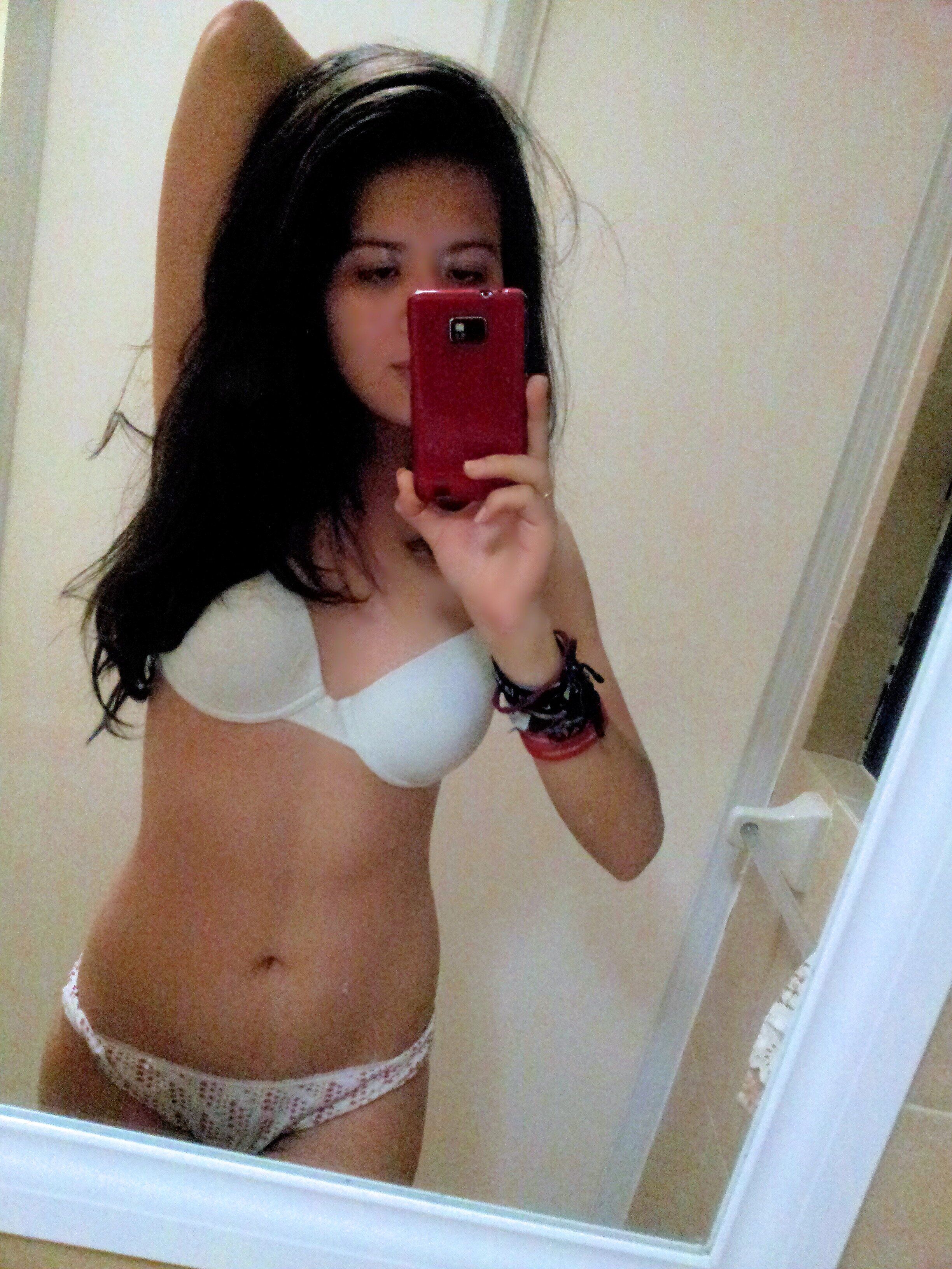Cute naked latina on a webcam