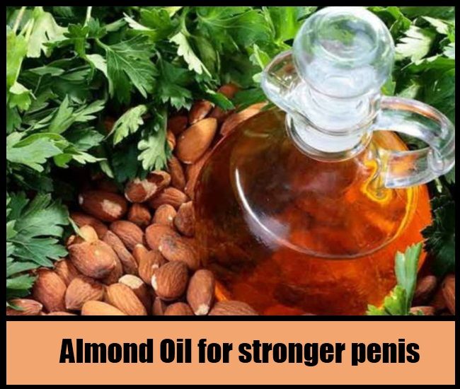 Penis massage with almond oil