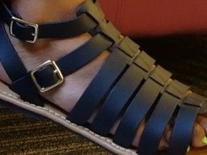 Giantess sandals crush