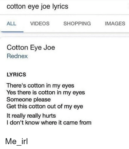 Brownie reccomend cotton eye joe